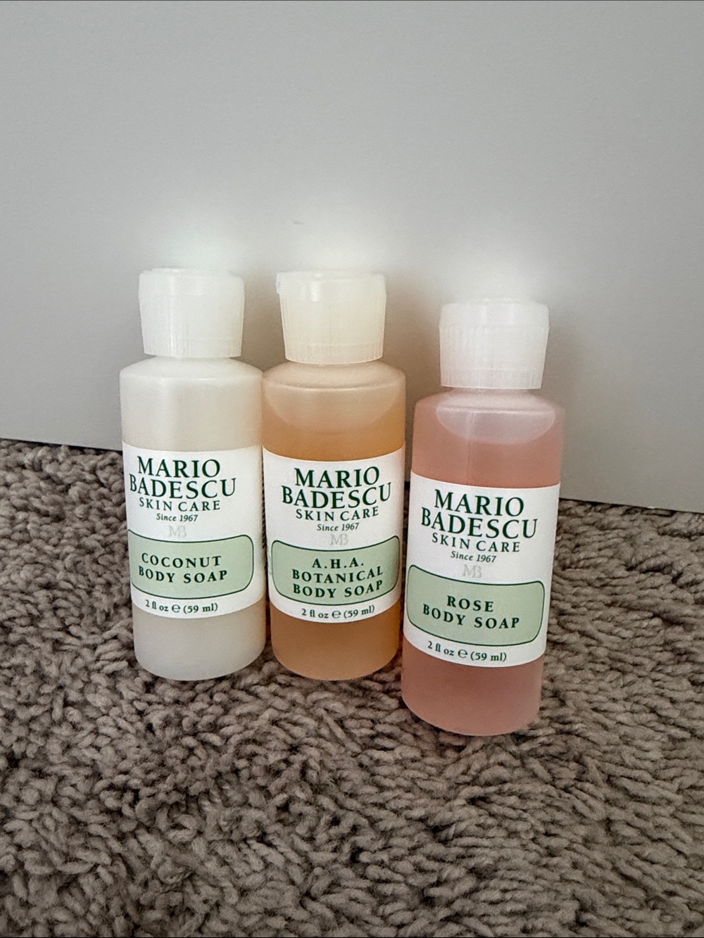 Mario Badescu Three-Pack Travel Body Soaps - White, Amber, Light Pink